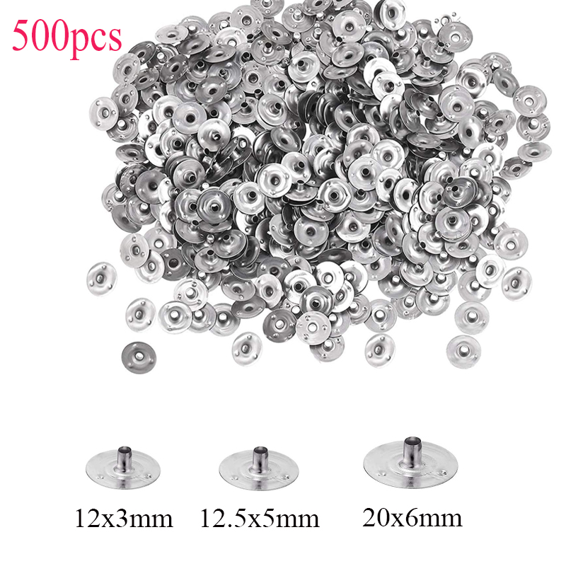 Candle Supplies Tins - 500 قطع شمعة الفتيل المعادن الحدام