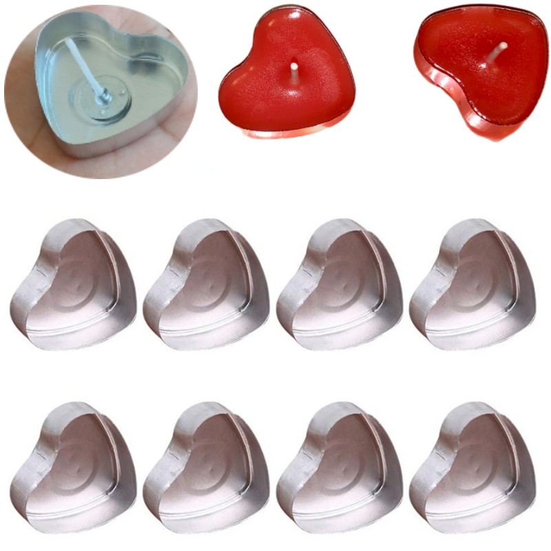 100 مجموعة على شكل قلب فارغة ا - مراجعة Candle Supplies Tins وسعره